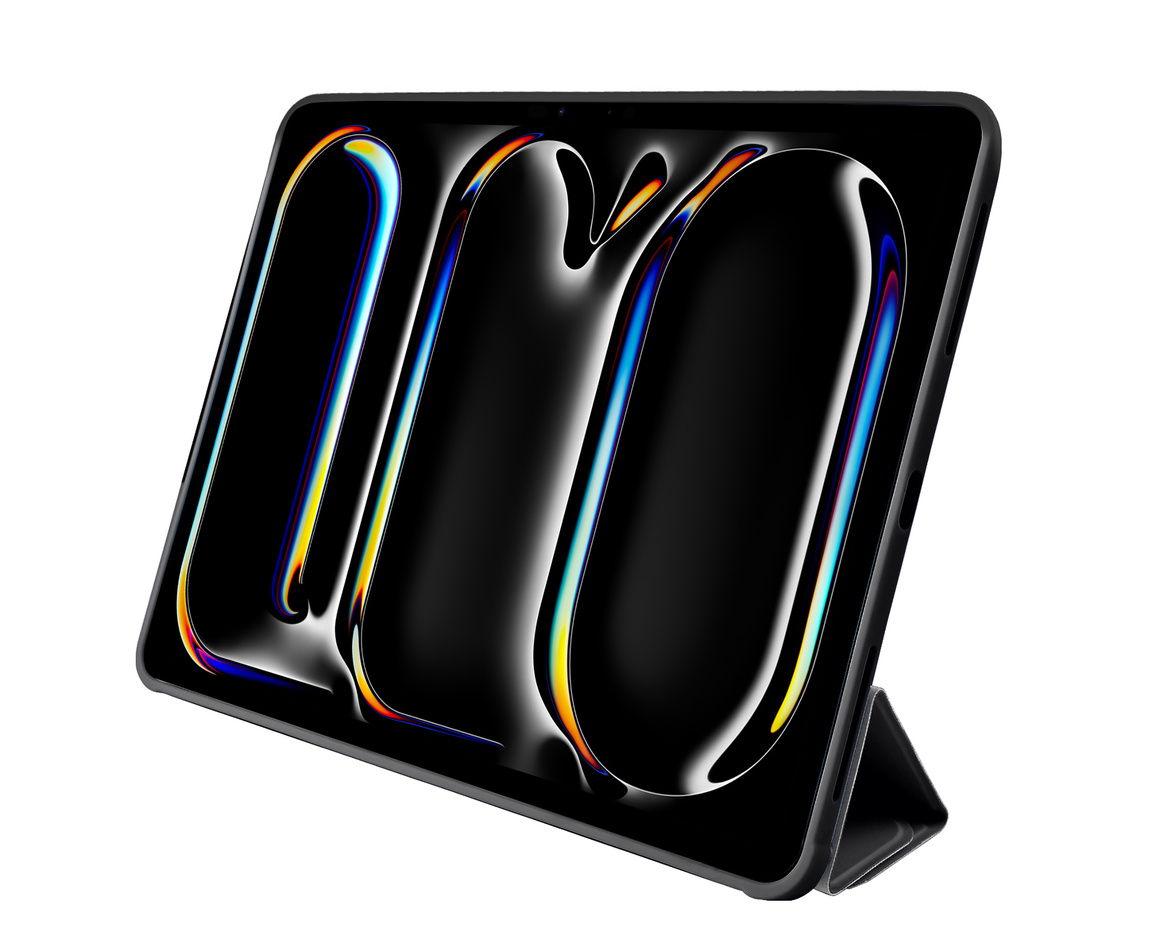 Pomologic - BookFold Clear till iPad Pro 13 (M4/M5) - Clear/Svart