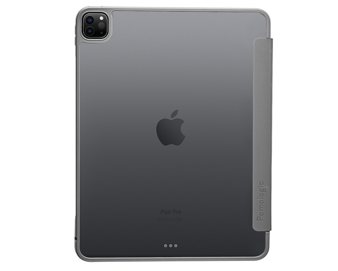 Pomologic - BookFold Clear till iPad Pro 13 (M4/M5) - Clear/Grå