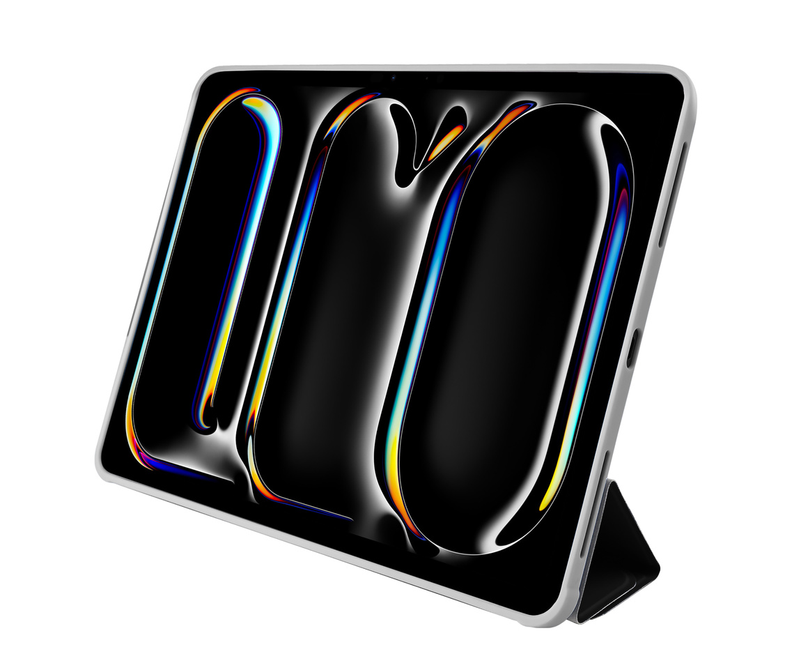 Pomologic - BookFold Clear till iPad Pro 13 (M4/M5) - Clear/Grå