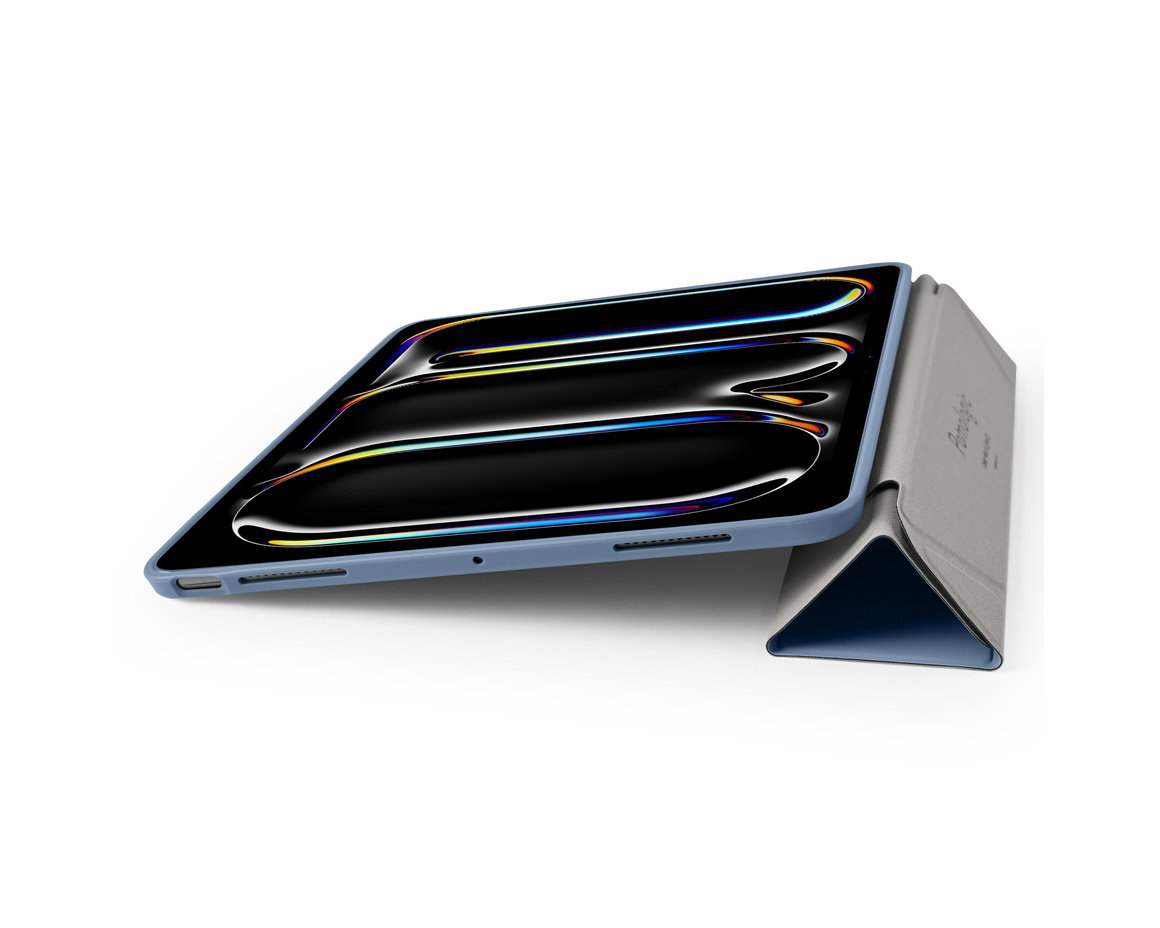 Pomologic - BookFold Clear till iPad Pro 11 (M4/M5) - Clear/Marinblå