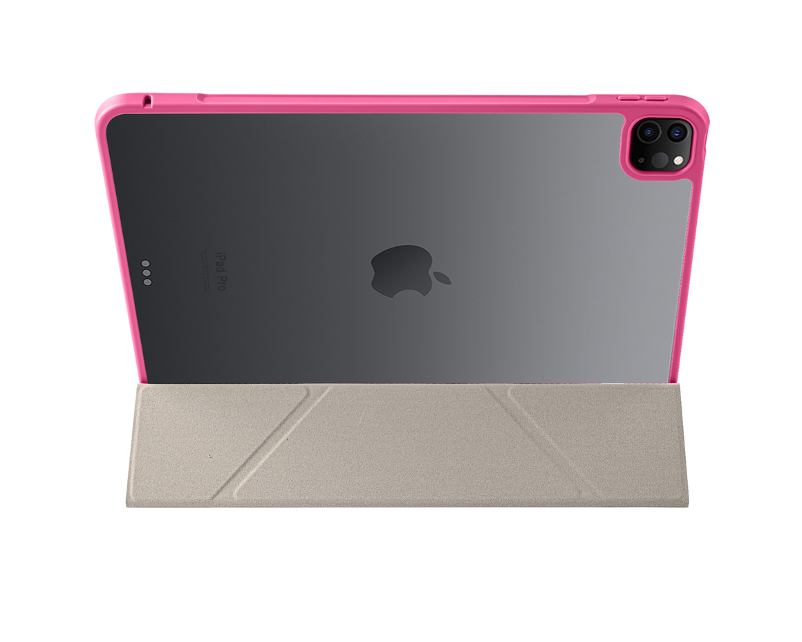 Pomologic - BookFold Clear till iPad Pro 13 (M4/M5) - Clear/Rosa
