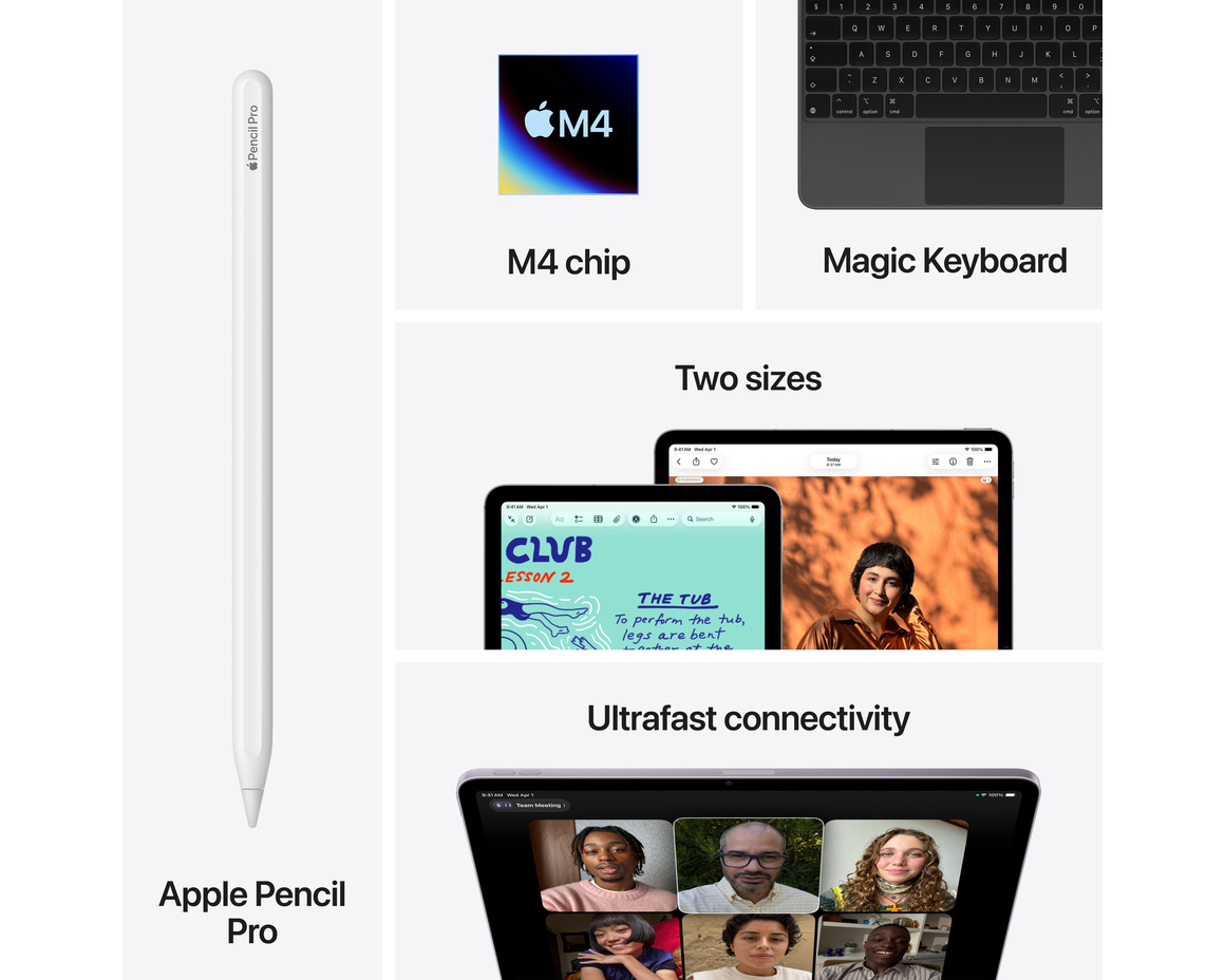 iPad Air M4 Wi-Fi 128 GB Lila 11 tum