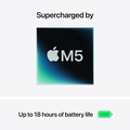 MacBook Air 13 M5, 10-core CPU,8-core GPU/16GB/512GB  -  silver