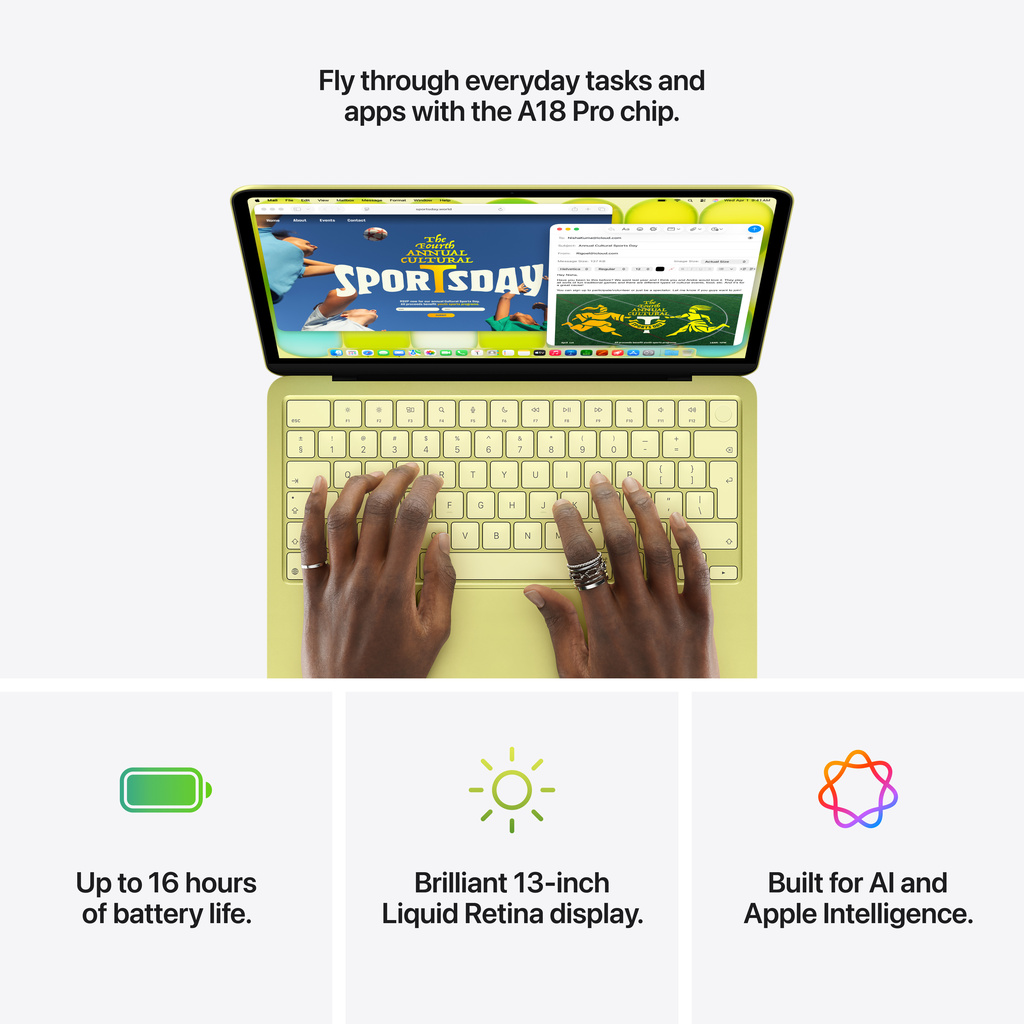MacBook Neo silver 512 GB Magic Keyboard med Touch ID