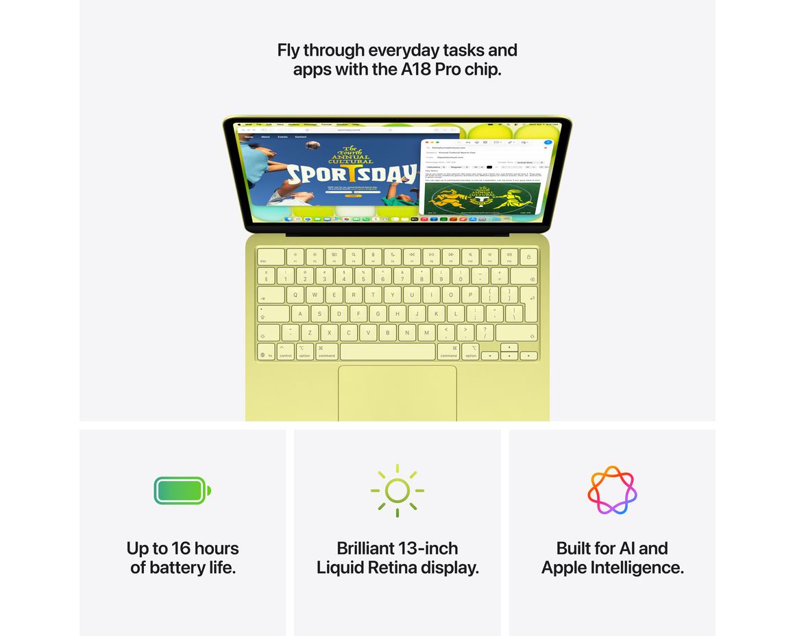 MacBook Neo citrus 256 GB Magic Keyboard