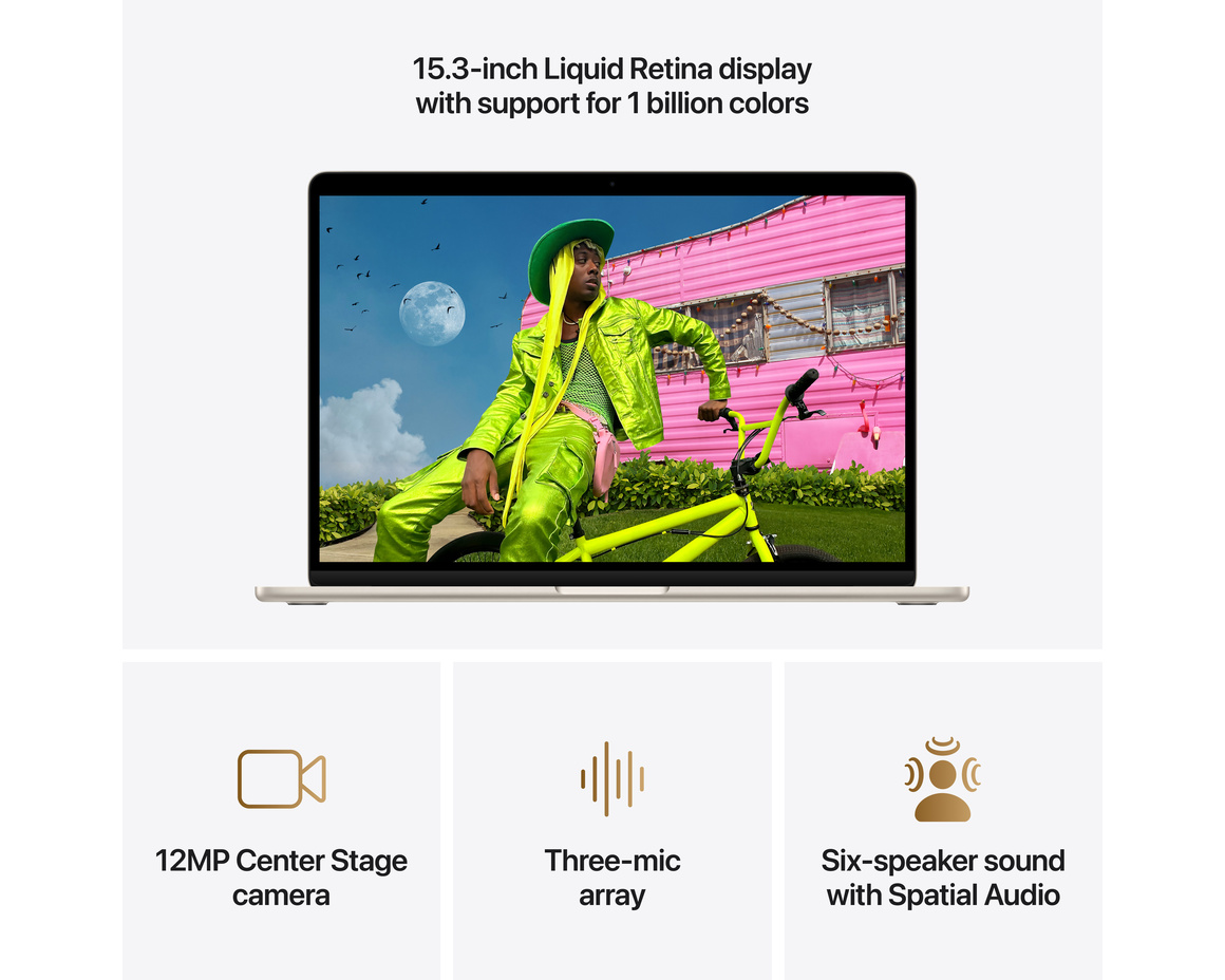 MacBook Air 15 M5, 10-core CPU,10-core GPU/16GB/512GB stjärnglans