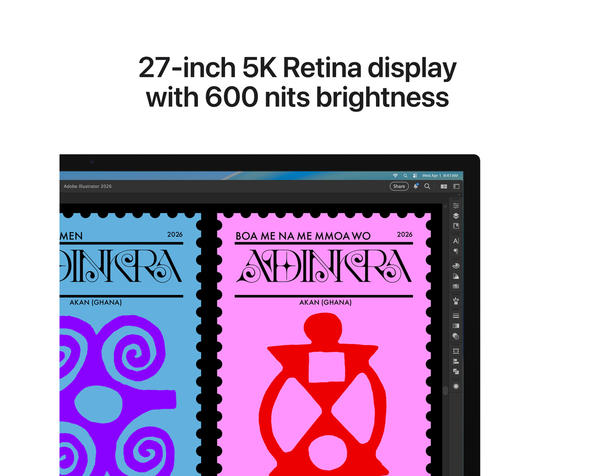 Apple Studio Display 2026 Stativ med justerbar lutning - Standardglas