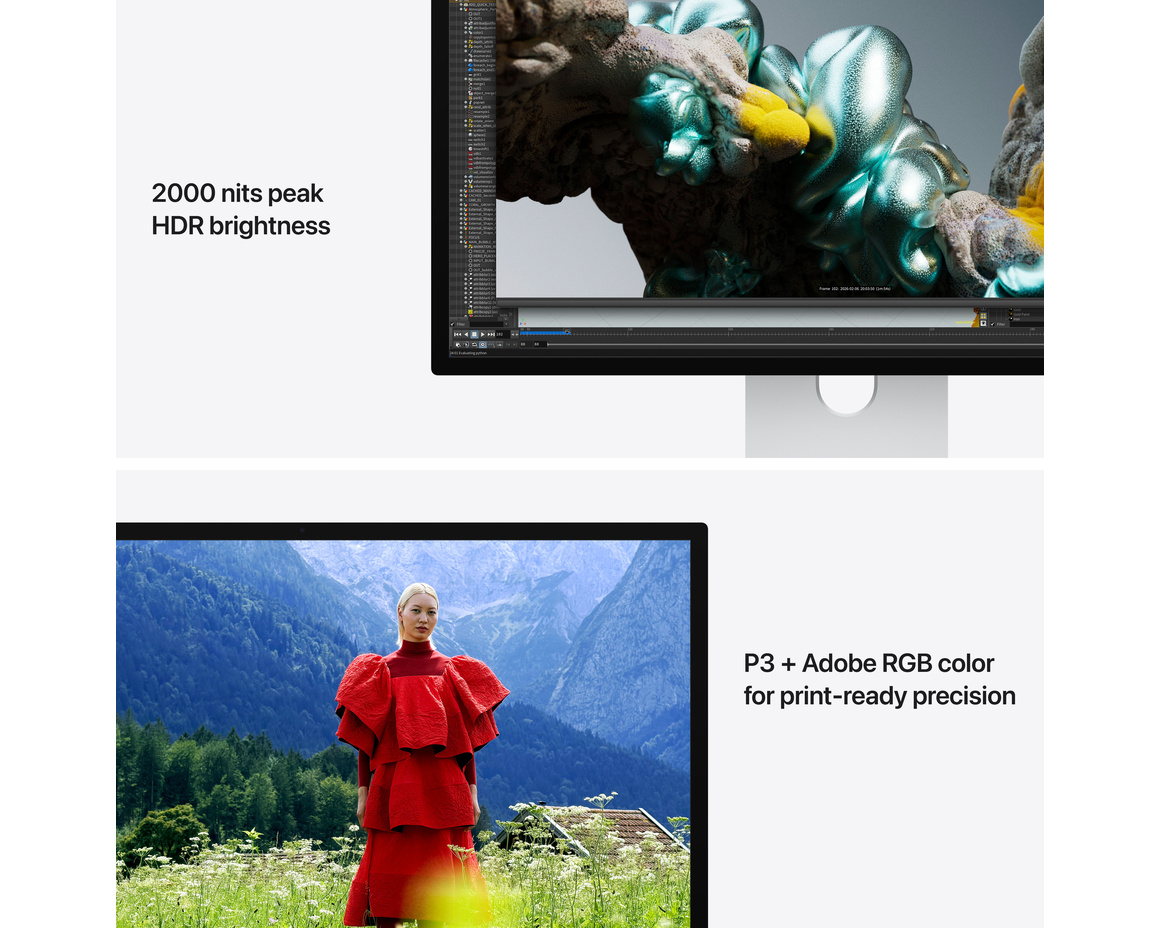 Apple Studio Display XDR 2026 Justerbar lutning och höjd - Standardglas