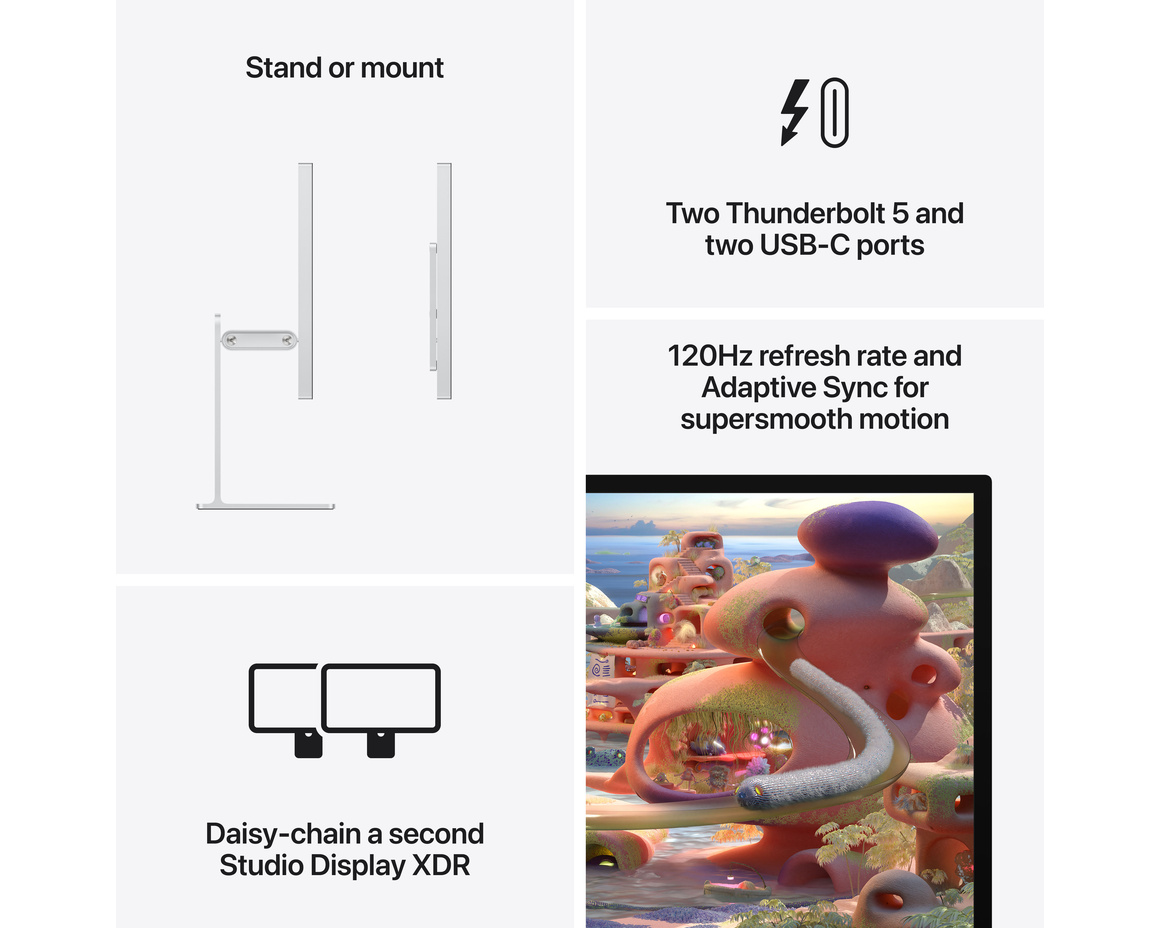 Apple Studio Display XDR 2026 Justerbar lutning och höjd - Standardglas