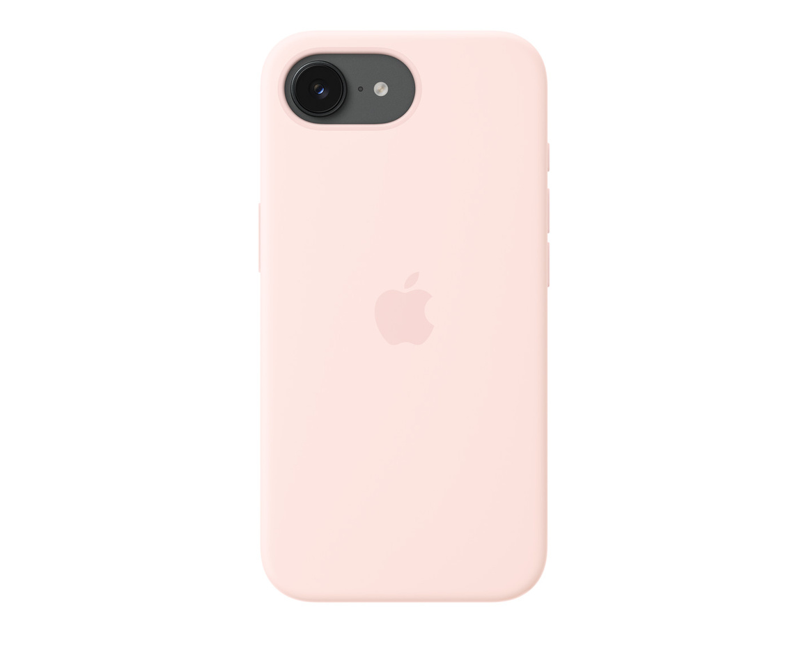 Apple iPhone 17e Silikonskal med MagSafe blekrosa