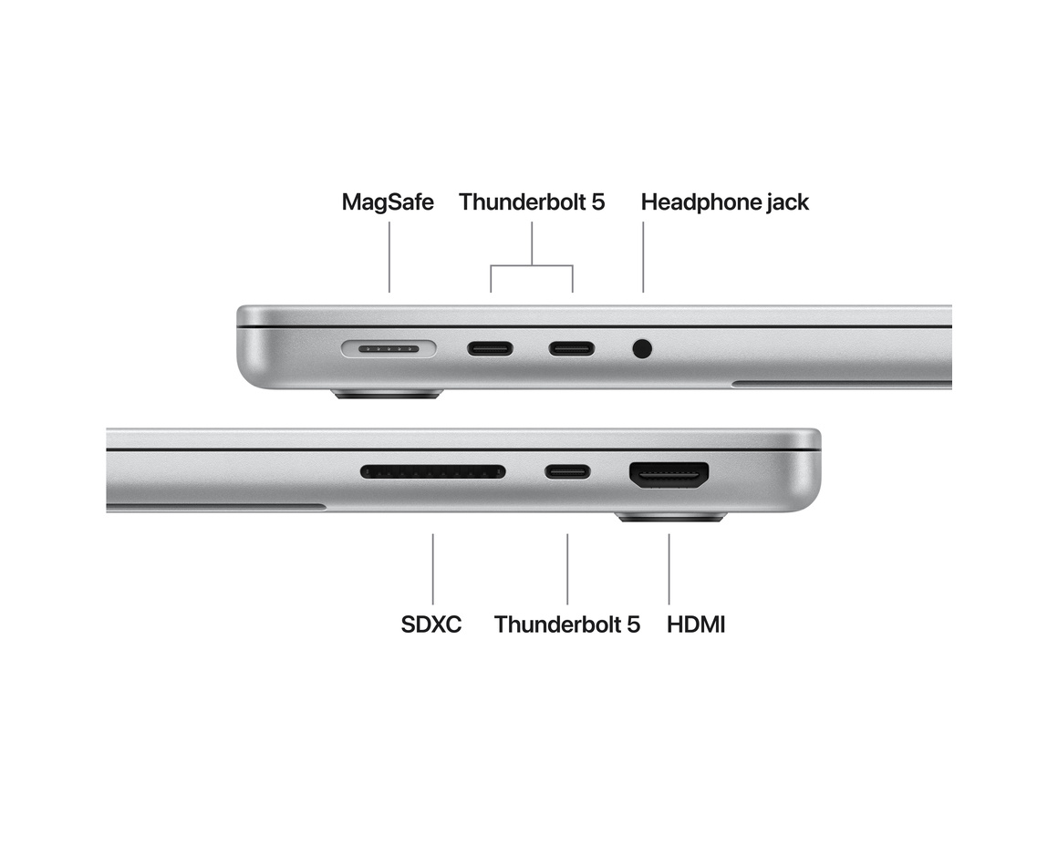 MacBook Pro 14" M5 Pro 15-core CPU, 16-core GPU/24GB/2TB SSD - Silver