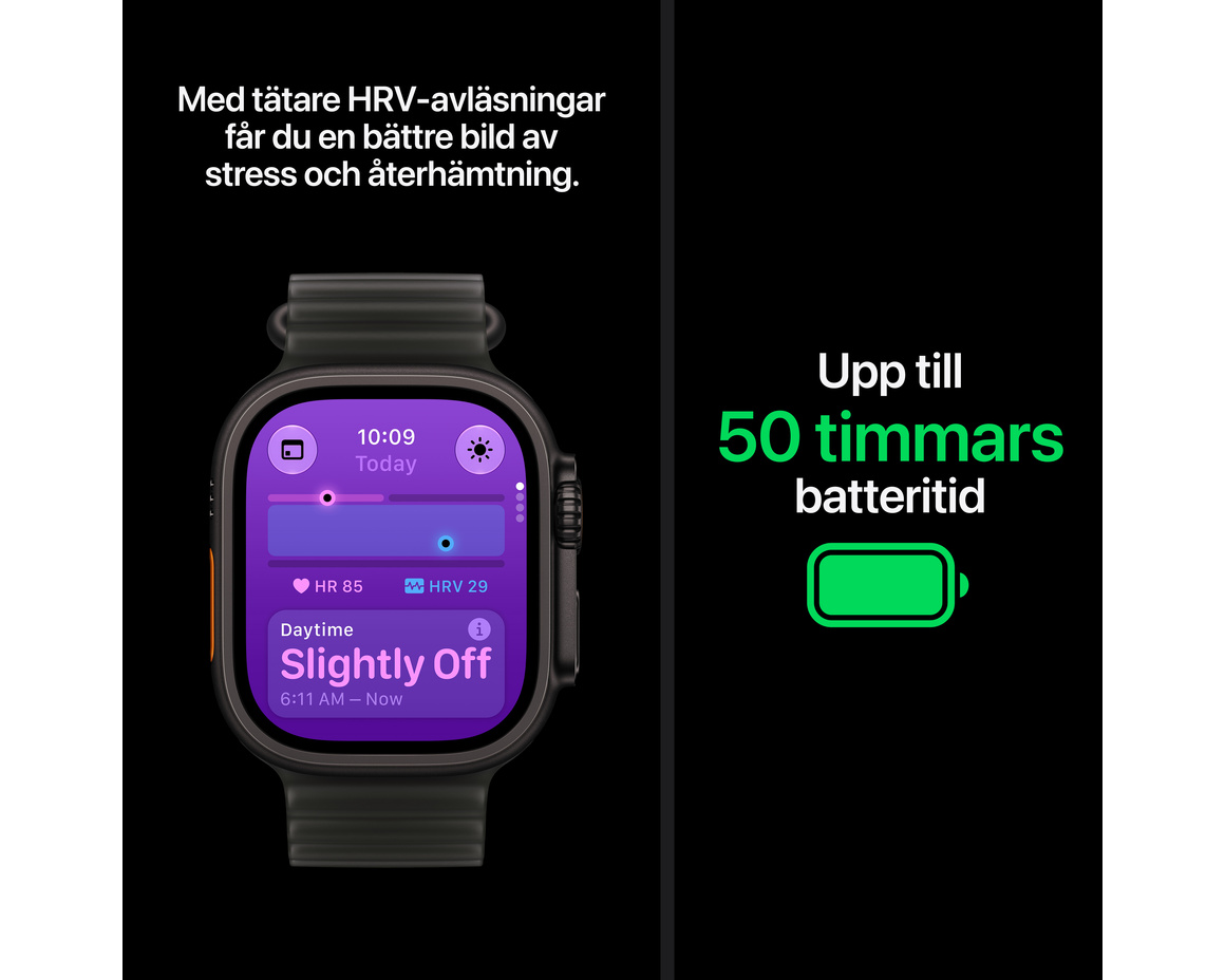 Apple Watch Ultra 4 GPS + Cellular 49mm med Milaneseloop Naturlig Small