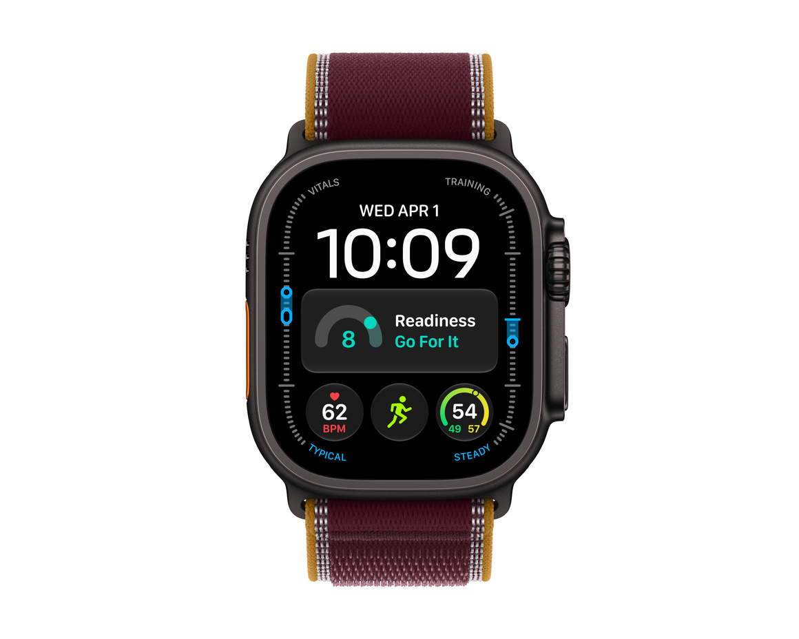 Apple Watch Ultra 4 GPS + Cellular 49mm med Terrängloop Burgundy M/L