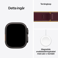 Apple Watch Ultra 4 GPS + Cellular 49mm med Terrängloop Burgundy M/L