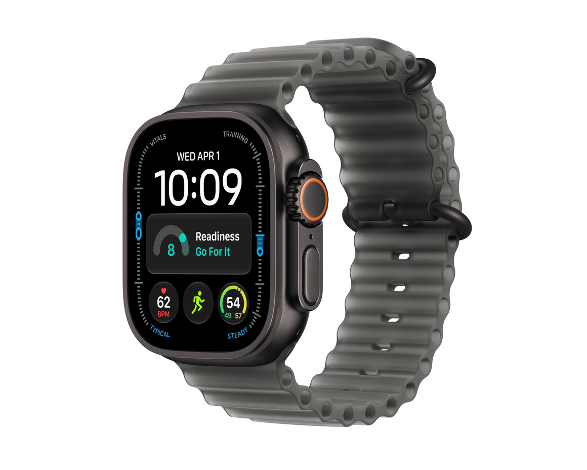 Apple Watch Ultra 4 GPS + Cellular 49mm med Ocean Band Genomlyst svart