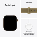 Apple Watch Series 12 Aluminium med Sportband Mörk Brons 46mm GPS M/L