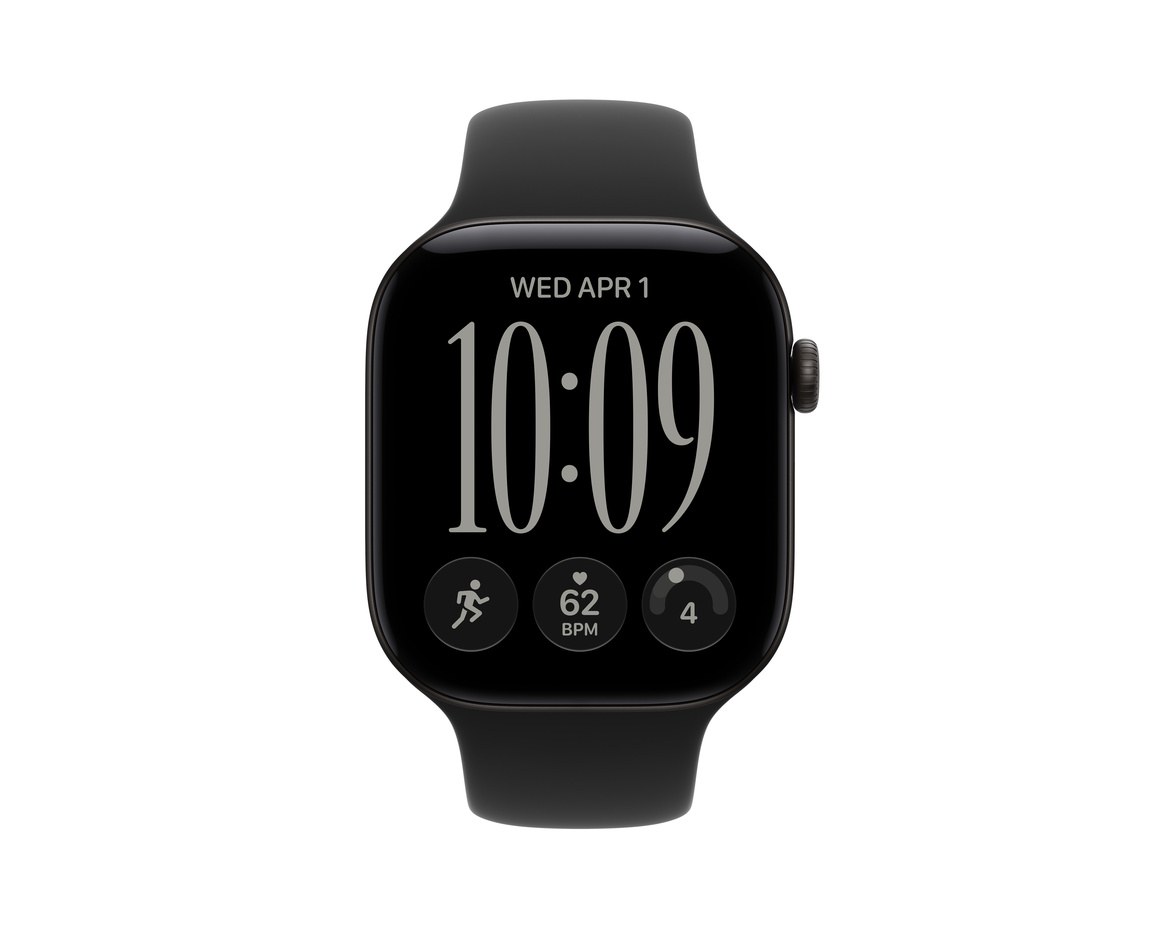 Apple Watch Series 12 Aluminium med Sportband Svart 46mm GPS M/L