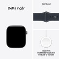 Apple Watch Series 12 Aluminium med Sportband Rymdgrå 42mm GPS M/L