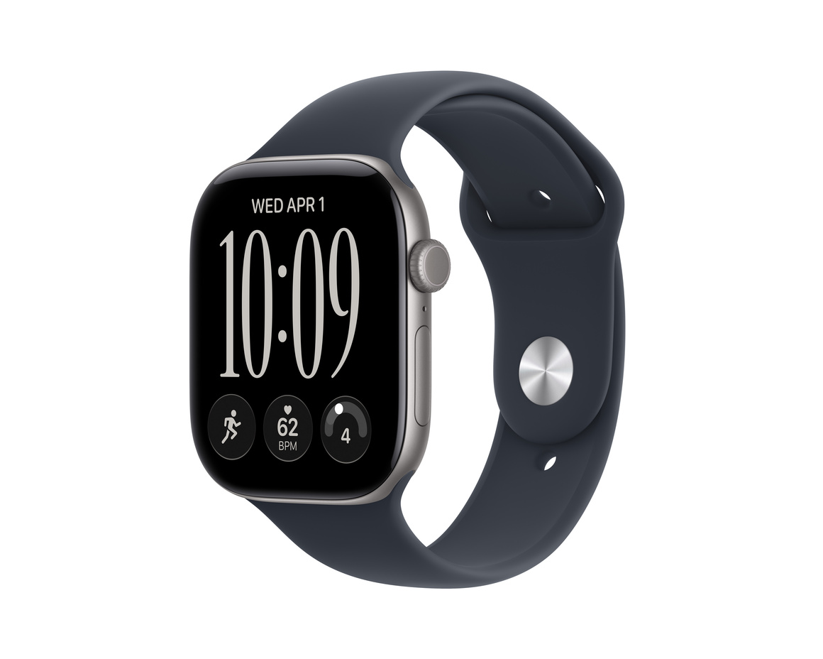 Apple Watch Series 12 Aluminium med Sportband Rymdgrå 46mm GPS S/M