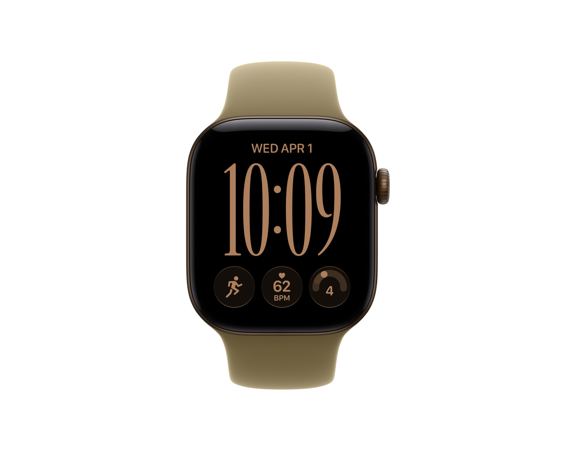 Apple Watch Series 12 Aluminium med Sportband Mörk Brons 42mm GPS - Cellular S/M