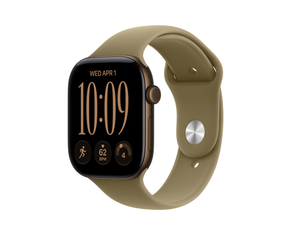 Apple Watch Series 12 Aluminium med Sportband Mörk Brons 46mm GPS - Cellular M/L