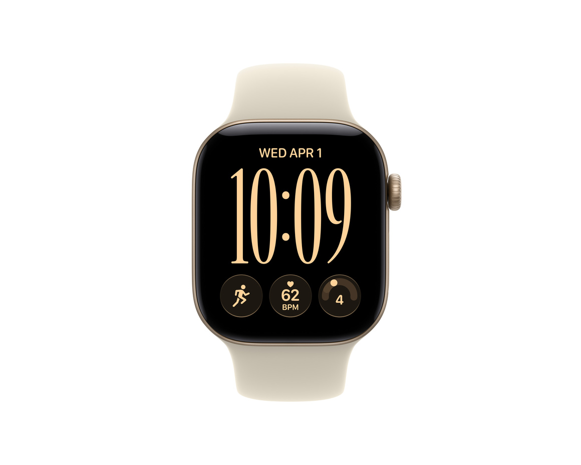 Apple Watch Series 12 Aluminium med Sportband Ljust Guld 42mm GPS - Cellular S/M