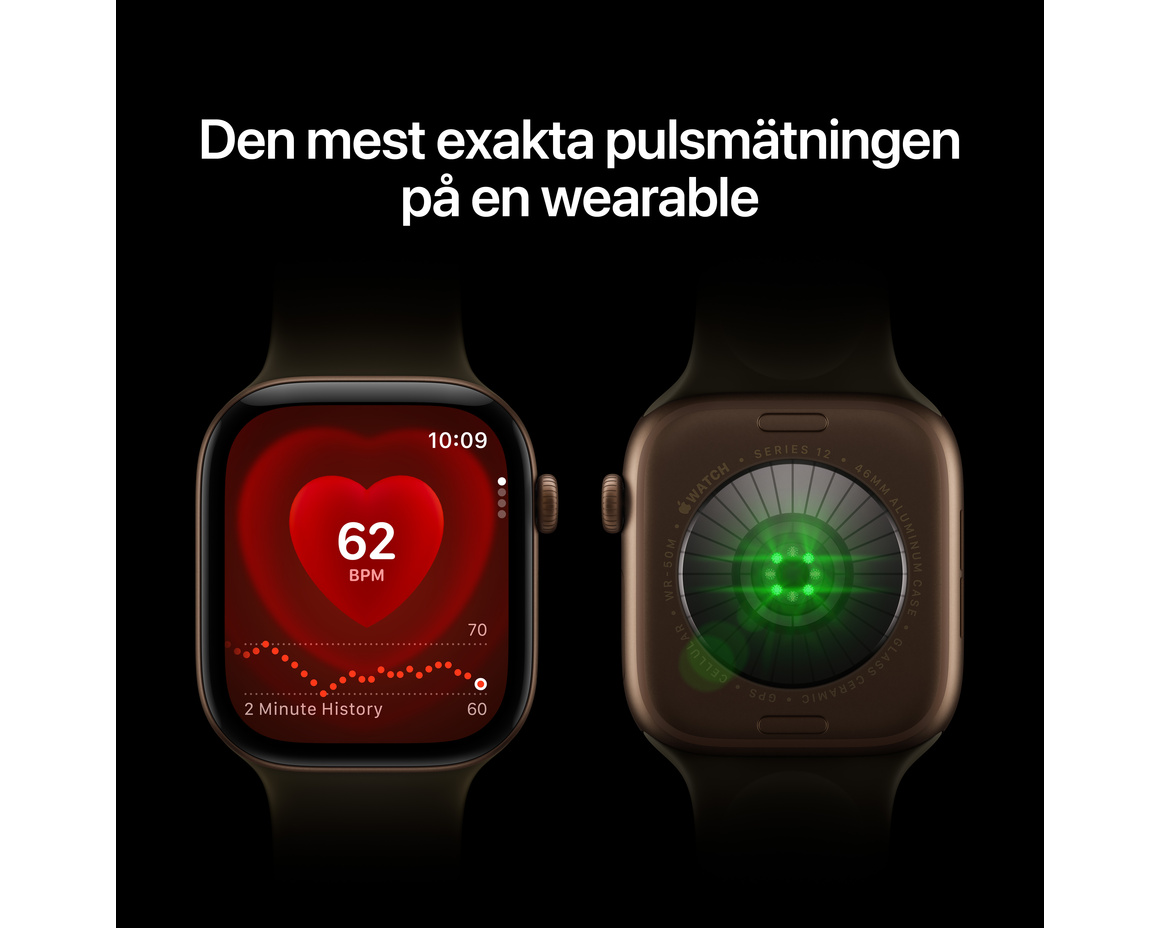 Apple Watch Series 12 Titan Cellular med Sportband Naturlig 42mm S/M