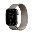 Apple Watch Series 12 Titan Cellular med Milanesisk Loop 46mm Naturlig S/M