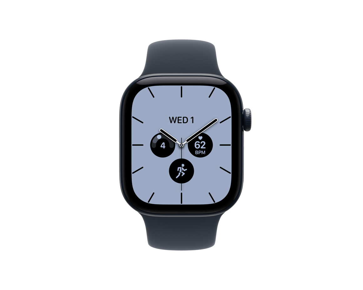 Apple Watch Series 12 Keramik Cellular med Sportband Nattblå 42mm S/M