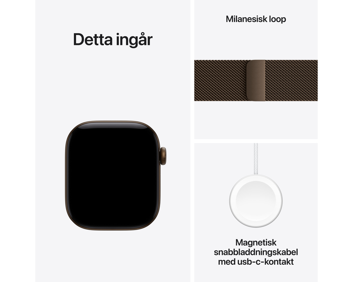 Apple Watch Series 12 Aluminium med Milanesisk Loop 42mm GPS